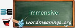 WordMeaning blackboard for immensive